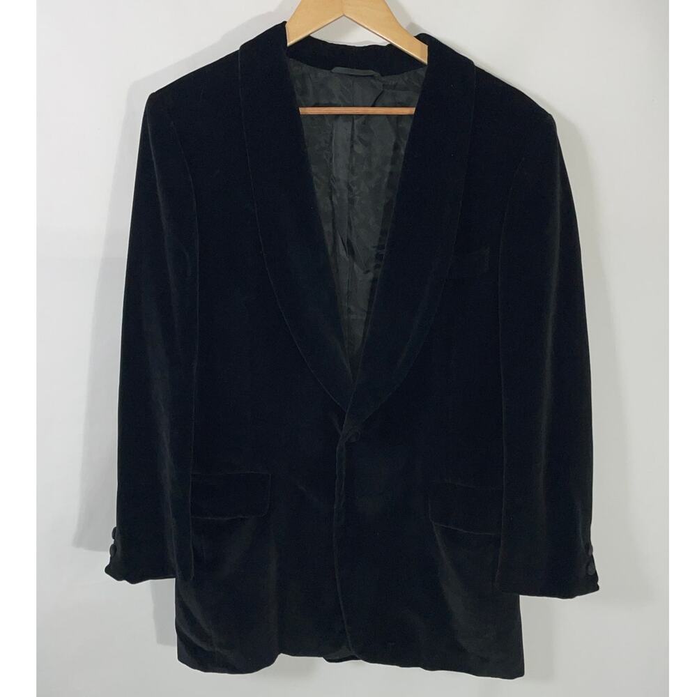 Vintage Early 70's Southwick Velvet Jacket w/ Shawl Collar - Men's Size 40 R
